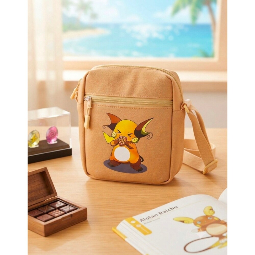 Pokémon Alolan Raichu Canvas Crossbody Bag Cute Purse